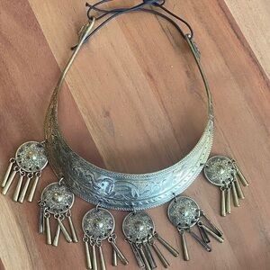 Vintage Boho Gold Statement Necklace
